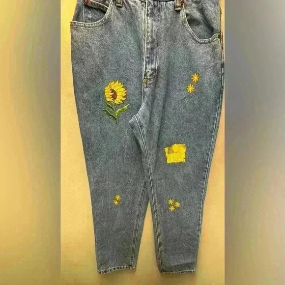 High Sierra Denim - High Sierra Women's Vintage Sunflower High Rise Denim Jeans Size 10